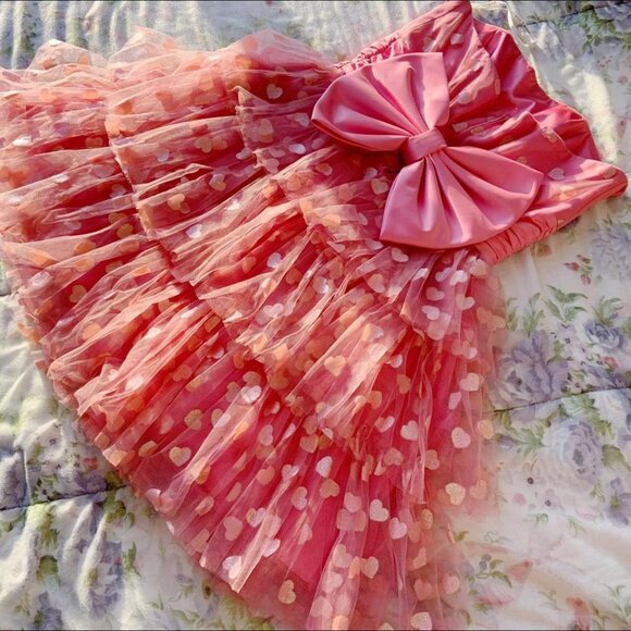 Betsey Johnson Vintage "Two of Hearts" Evening Cocktail Dress - Picture 2 of 2